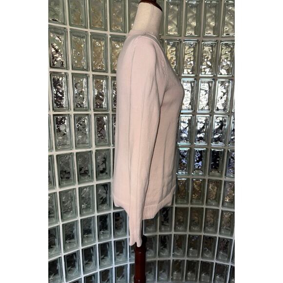 Loft Frenchie French bulldog rosebud pink cotton sweater - size S - OE - Picture 2 of 10